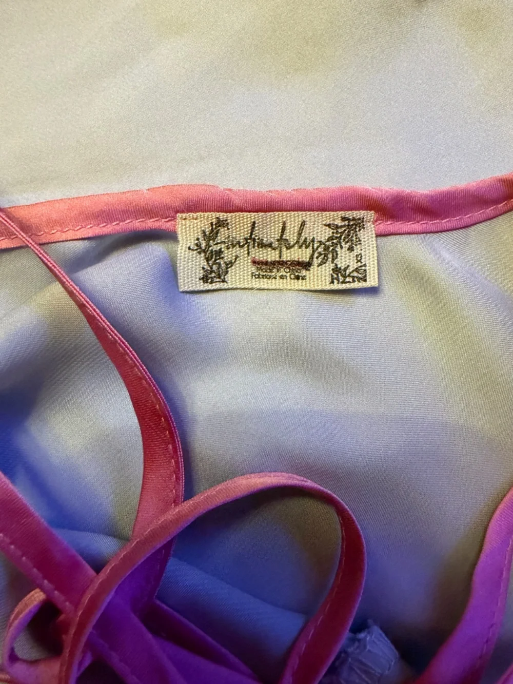 NWOT Free People Just What You Need Mini Slip in Gray & Pink Size XS $60 Retail - Picture 5 of 6